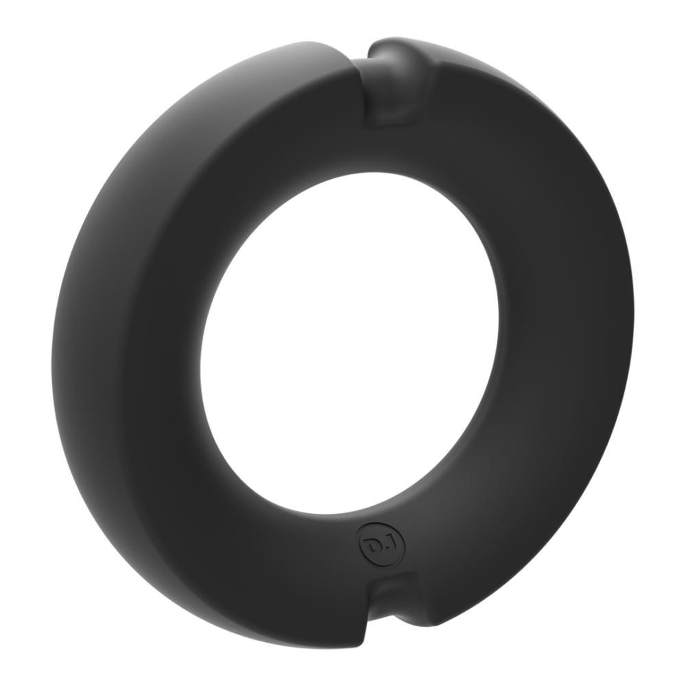 Doc Johnson De Paradox - Silicone/Metal Cock Ring - 35mm - Zwart afbeelding