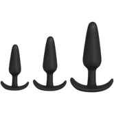 Tush Trainer - 3 Delige Siliconen Set - Zwart