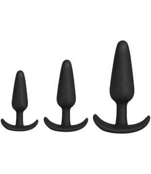 Tush Trainer - 3 Delige Siliconen Set - Zwart