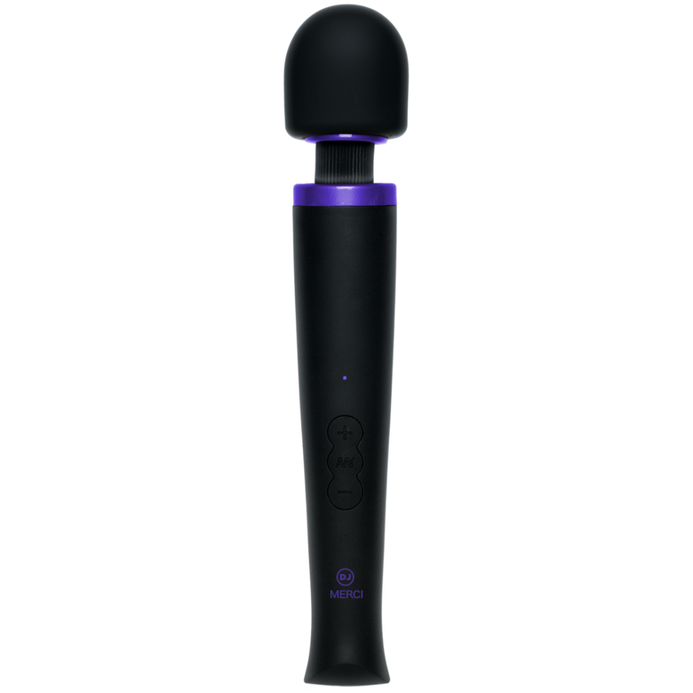 Doc Johnson Oplaadbare Power Wand - Ultra-Krachtige Silicone Wand Massager - Zwart afbeelding