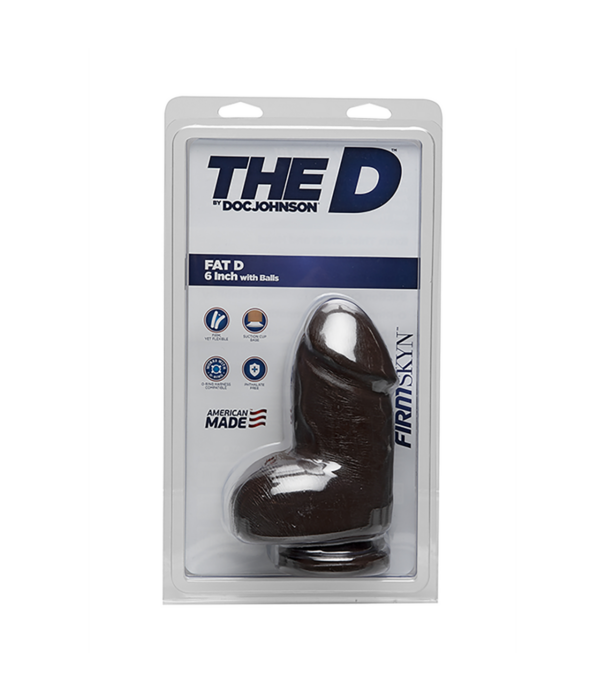 Doc Johnson Fat D - Realistic FIRMSKYN Dildo met Ballen - 6 / 15 cm