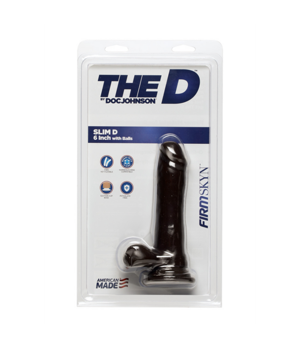 Doc Johnson Slim D - Realistic FIRMSKYN Dildo met Ballen - 6 / 15 cm