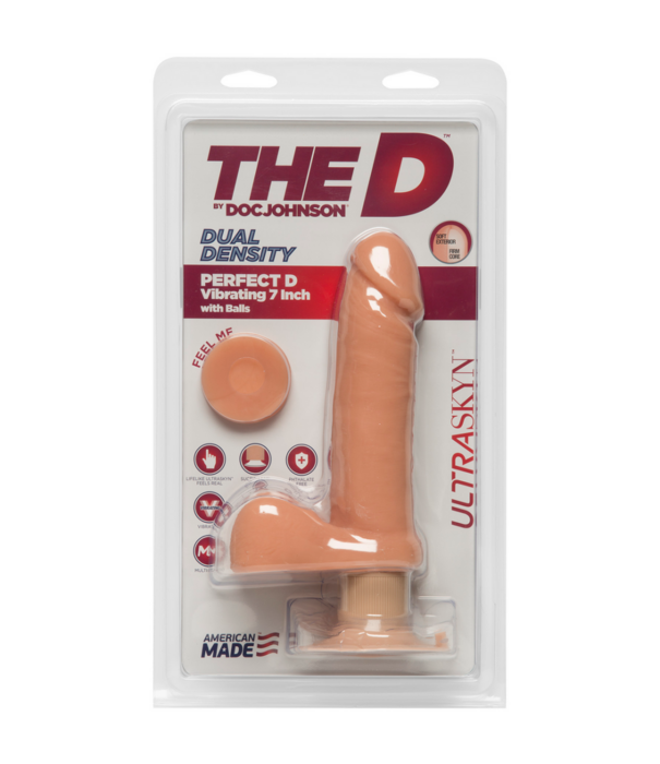 Doc Johnson Perfect D - Realistic ULTRASKYN Dildo met Ballen - 7 / 18 cm
