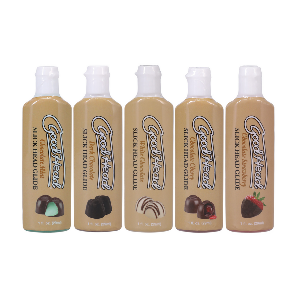 Doc Johnson Slick Head Glide - Chocolates - 5 Pack - 1 fl oz / 29 ml afbeelding