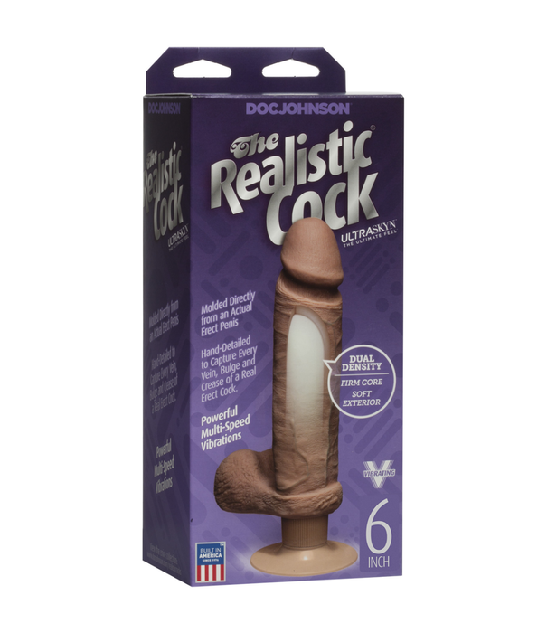 Doc Johnson Vibrerende ULTRASKYN Dildo - 6 / 15 cm
