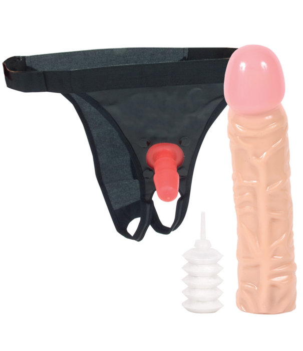 Doc Johnson Klassieke dildo met Ultra harnas - 20 cm - Vanille