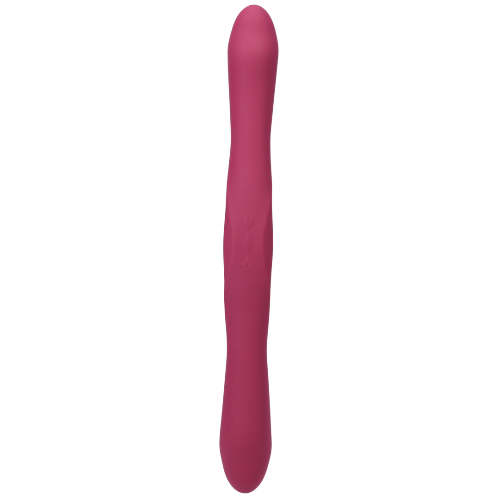 Doc Johnson Duet - Dubbel Eind Vibrator met Draadloze Afstandsbediening - Berry afbeelding