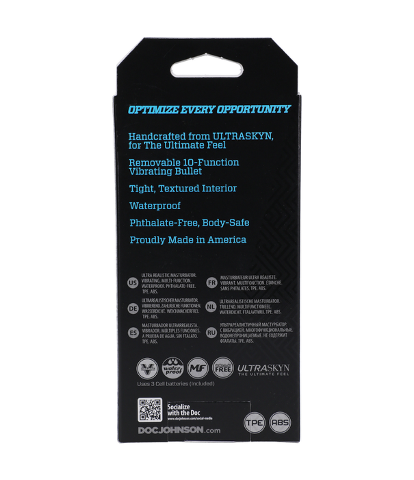 Doc Johnson Massage Beads - Vibrerende ULTRASKYN Masturbator