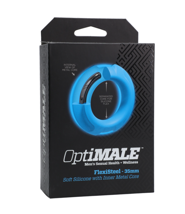 Doc Johnson Flexisteel - Silikon Binnen Metaal Kern - 35 mm - Blauw