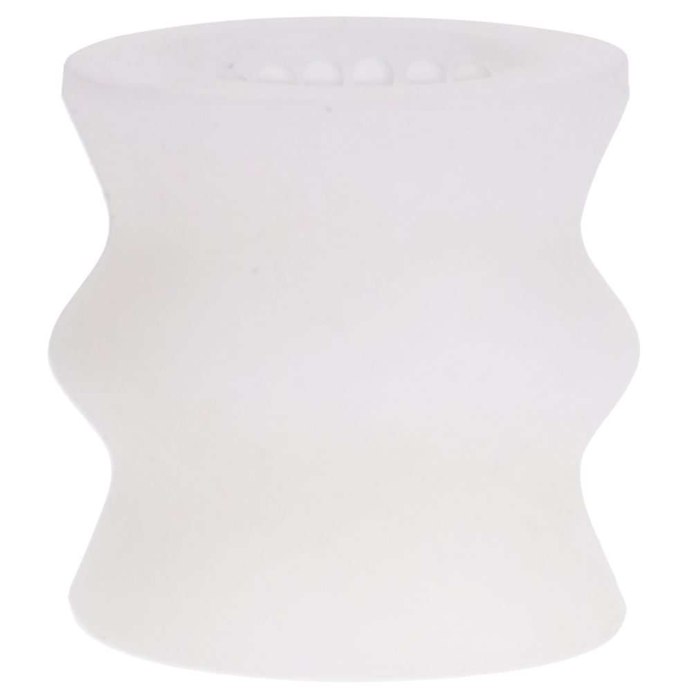 Doc Johnson Glow Helping Head Silicone - Masturbator Sleeve - Frost / Green Glow afbeelding