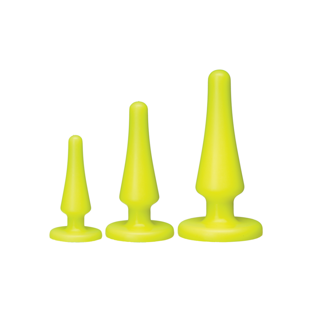 Doc Johnson Launch! Silicone Anal Trainer Set - Yellow afbeelding