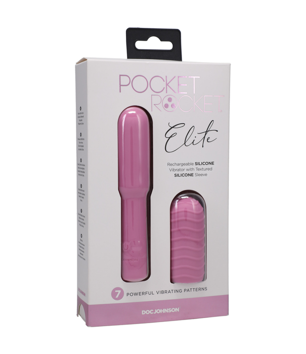 Doc Johnson Elite - Mini Vibrator met Verwisselbare Bevestiging - 4 / 10 cm