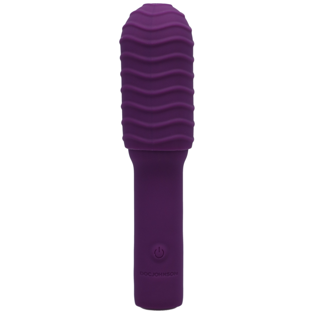 Doc Johnson Elite - Mini Vibrator met verwisselbare opzetstuk - 4 / 10 cm afbeelding