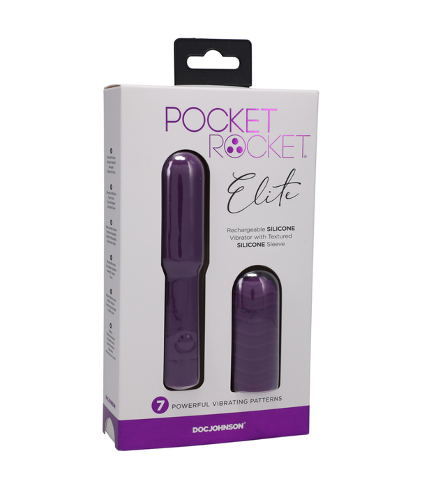 Doc Johnson Elite - Mini Vibrator met verwisselbare opzetstuk - 4 / 10 cm