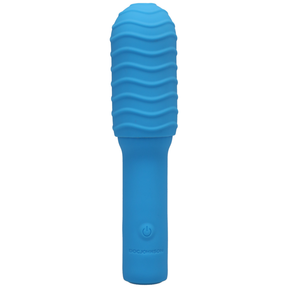 Doc Johnson Elite - Mini Vibrator met verwisselbare opzetstuk - 4 / 10 cm afbeelding