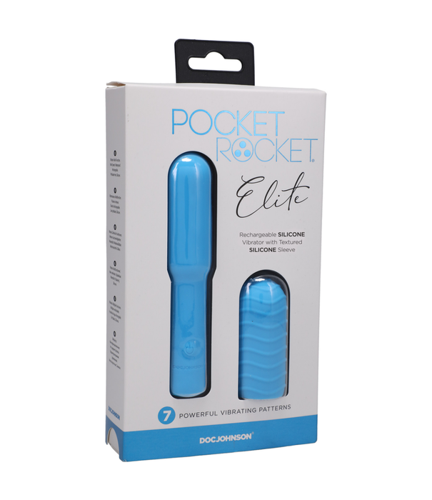 Doc Johnson Elite - Mini Vibrator met verwisselbare opzetstuk - 4 / 10 cm