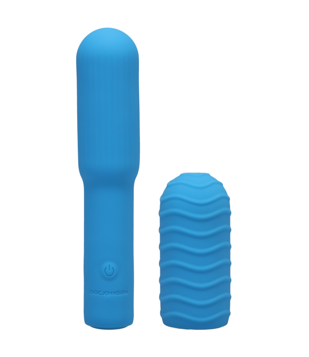Doc Johnson Elite - Mini Vibrator met verwisselbare opzetstuk - 4 / 10 cm