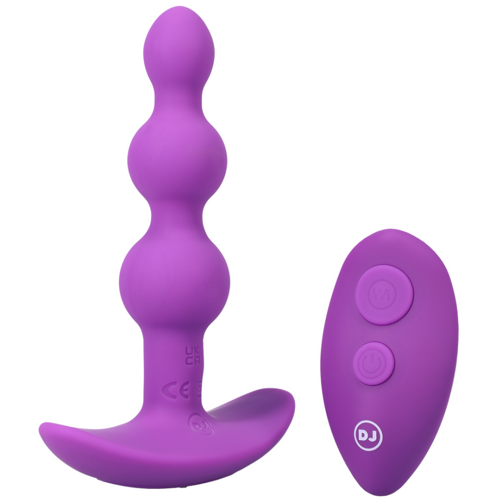 Doc Johnson Beaded Vibe - Siliconen Anale Plug met Afstandsbediening afbeelding