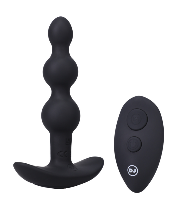 Doc Johnson Beaded Vibe - Silicone Anale Plug met Afstandsbediening