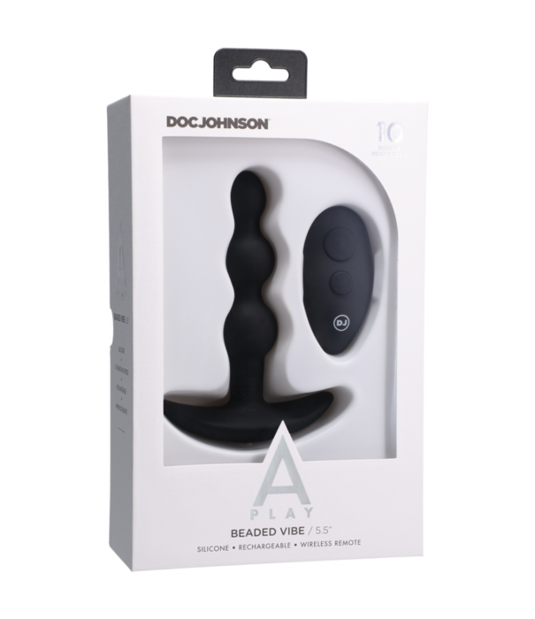 Doc Johnson Beaded Vibe - Silicone Anale Plug met Afstandsbediening