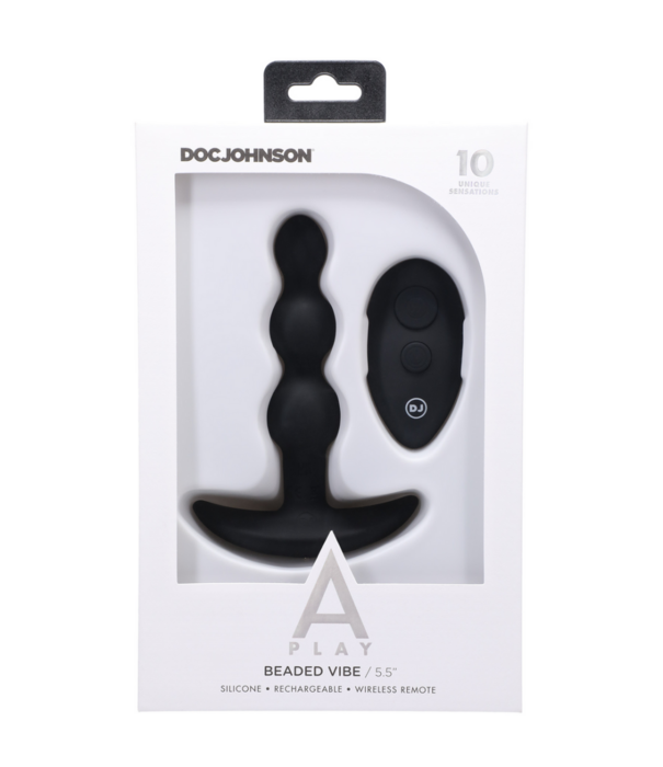 Doc Johnson Beaded Vibe - Silicone Anale Plug met Afstandsbediening