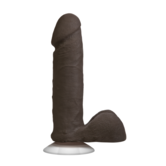 Realistische Cock met Ballen - Verwijderbare VacULock Zuignap - ULTRASKYN - 6 / 16,5 cm - Chocolade