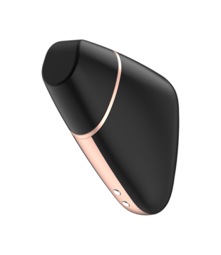 Love Triangle - Luchtpulserende Stimulator en Vibratie - Zwart