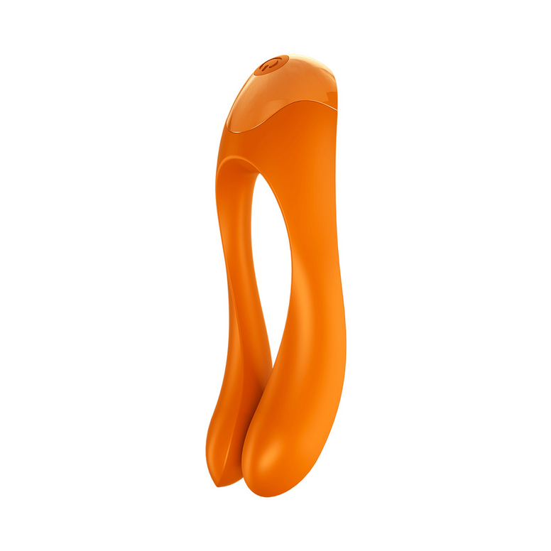 Satisfyer Candy Cane - Vinger Vibrator voor Intieme Zones - Oranje afbeelding