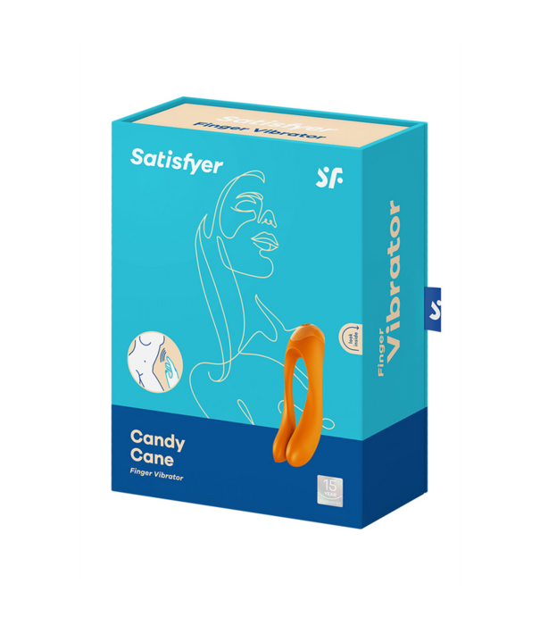Satisfyer Candy Cane - Vinger Vibrator voor Intieme Zones - Oranje