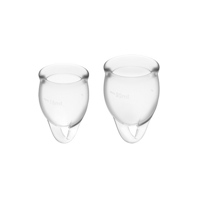Satisfyer Voel je Zeker - Menstruatiecup - Transparant afbeelding