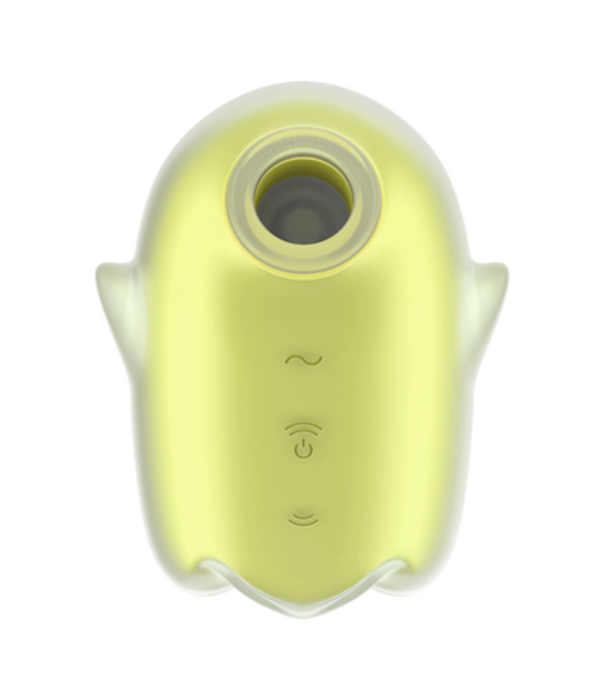 Satisfyer Glowing Ghost - Glow in the Dark - Dubbele Air Pulse Vibrator - Geel