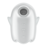 Glowing Ghost - Glow in the Dark - Dubbele Air Pulse Vibrator - Wit