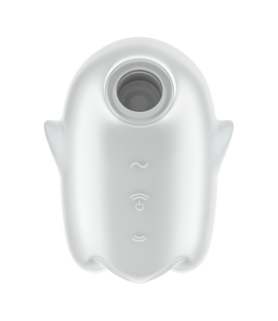 Glowing Ghost - Glow in the Dark - Dubbele Air Pulse Vibrator - Wit