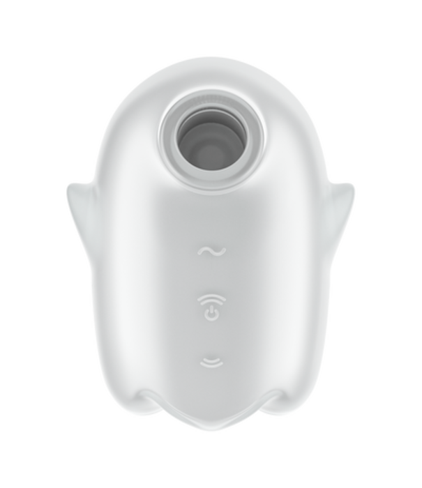 Satisfyer Glowing Ghost - Glow in the Dark - Dubbele Air Pulse Vibrator - Wit