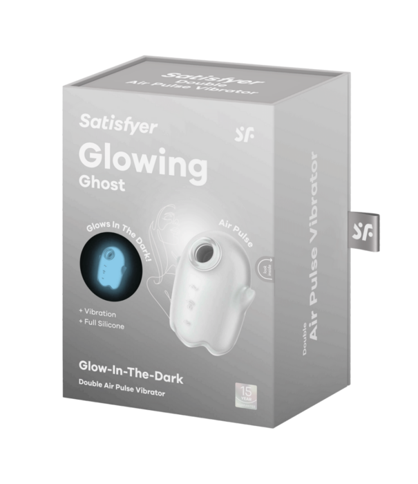 Satisfyer Glowing Ghost - Glow in the Dark - Dubbele Air Pulse Vibrator - Wit