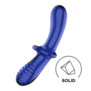 Dubbele Crystal - Glazen Dildo - Lichtblauw