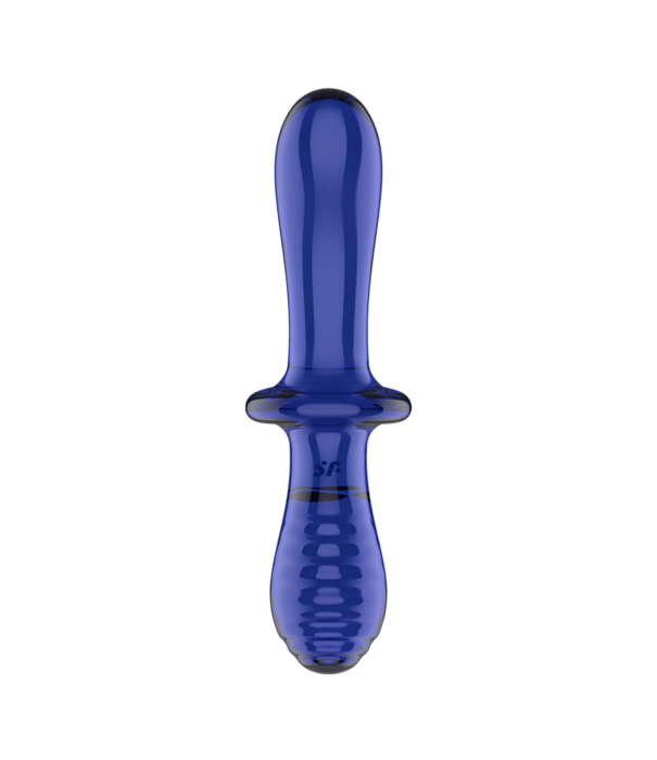 Satisfyer Dubbele Crystal - Glazen Dildo - Lichtblauw