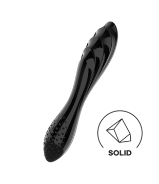 Dazzling Crystal 1 - Glazen Dildo - Zwart