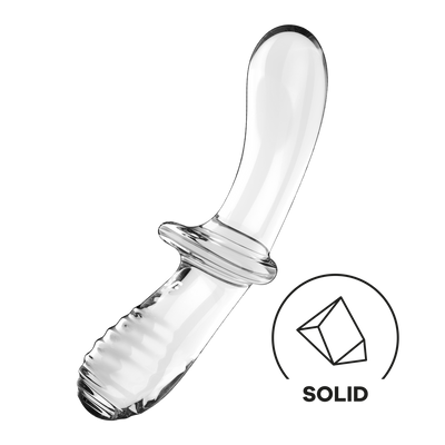 Satisfyer Dubbele Crystal - Glazen Dildo - Transparant afbeelding