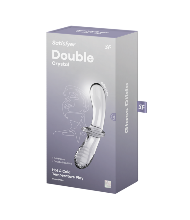 Satisfyer Dubbele Crystal - Glazen Dildo - Transparant
