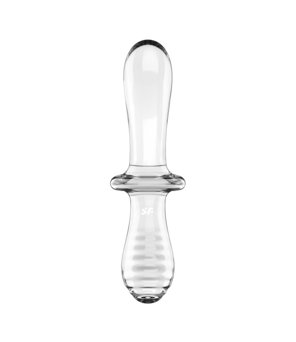 Satisfyer Dubbele Crystal - Glazen Dildo - Transparant