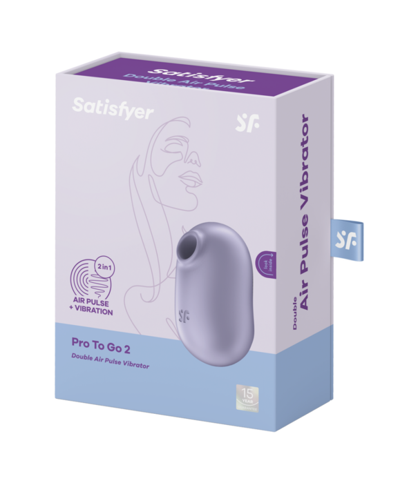 Satisfyer Pro to Go 2 - Double Air Pulse Vibrator - Violet
