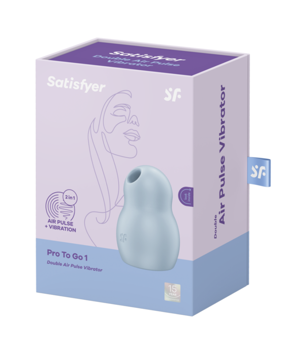 Satisfyer Pro to Go 1 - Double Air Pulse Vibrator - Azul