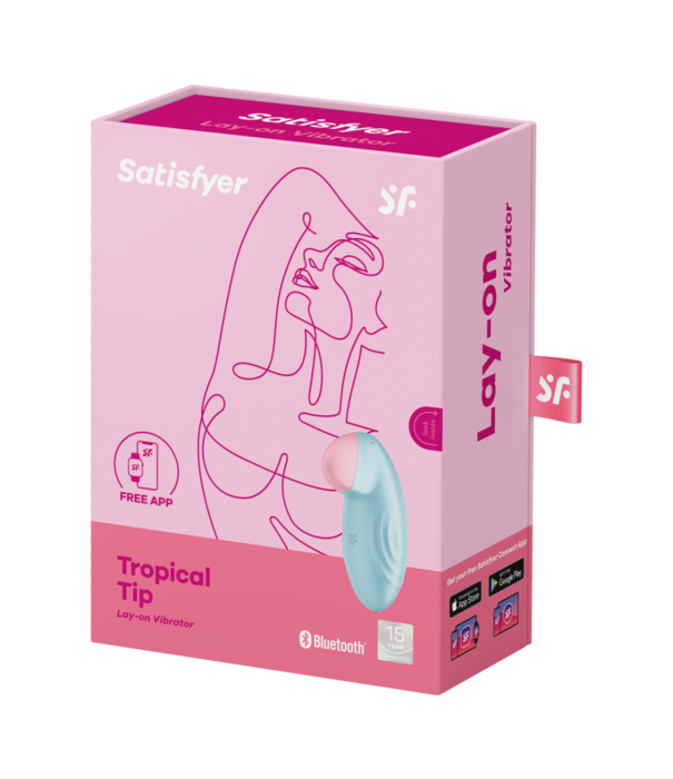 Satisfyer Tropical Tip - Lay-on Vibrator - Vibrator - Lichtblauw