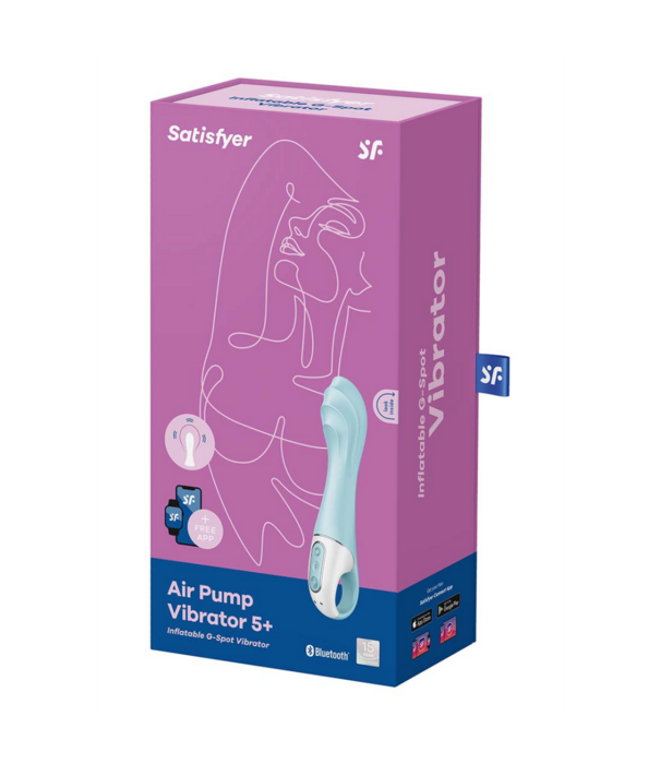 Satisfyer Luchtpomp Vibrator 5 - Opblaasbare Vibrator - Blauw
