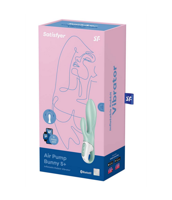 Satisfyer Luchtpomp Konijn 5 - Opblaasbare Konijnen Vibrator - Mint