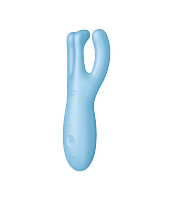 Satisfyer Threesome 4Plus - Lay-on Vibrator met App - Blauw