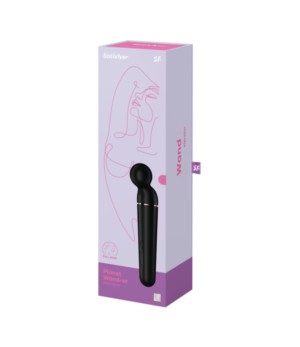 Satisfyer Planet Wand-er - Wand Vibrator - Zwart/Roze Goud