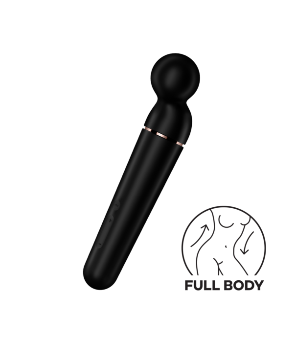 Satisfyer Planet Wand-er - Wand Vibrator - Zwart/Roze Goud