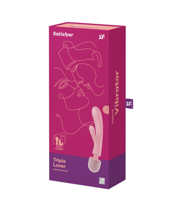 Satisfyer Triple Lover - Hybrid Wand Vibrator - Roze